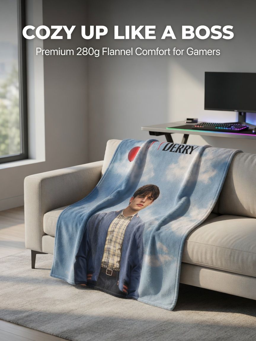 Custom Photo Flannel Throw Blanket Personalized Portrait Fleece Cover for Bed Sofa Couch