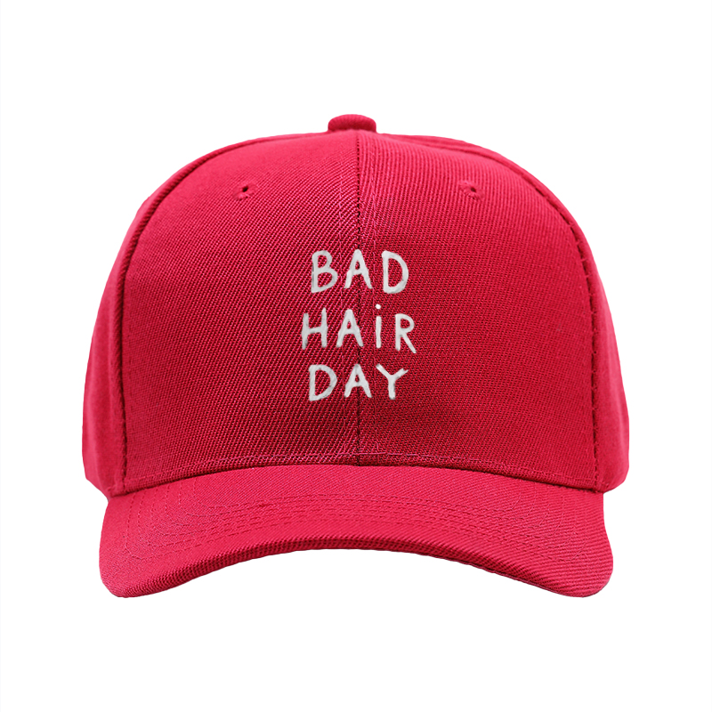 1pc New Baseball Cap Bad Hair Day Print Unisex Adjustable Hat for Outdoor Casual Wear Adults and Teens