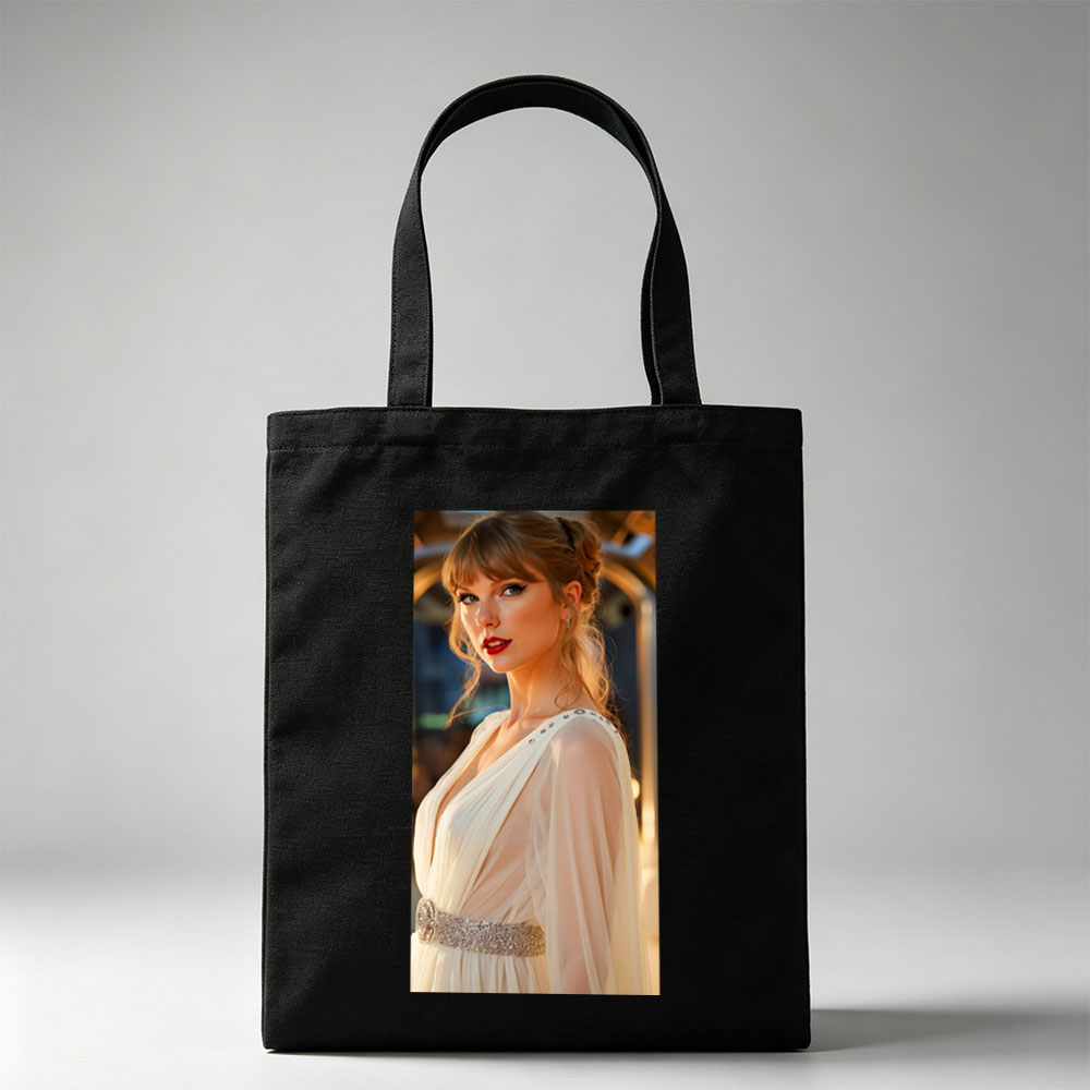 Taylor Swift in Elegant Gown at Red Carpet Event - Canvas tote bags