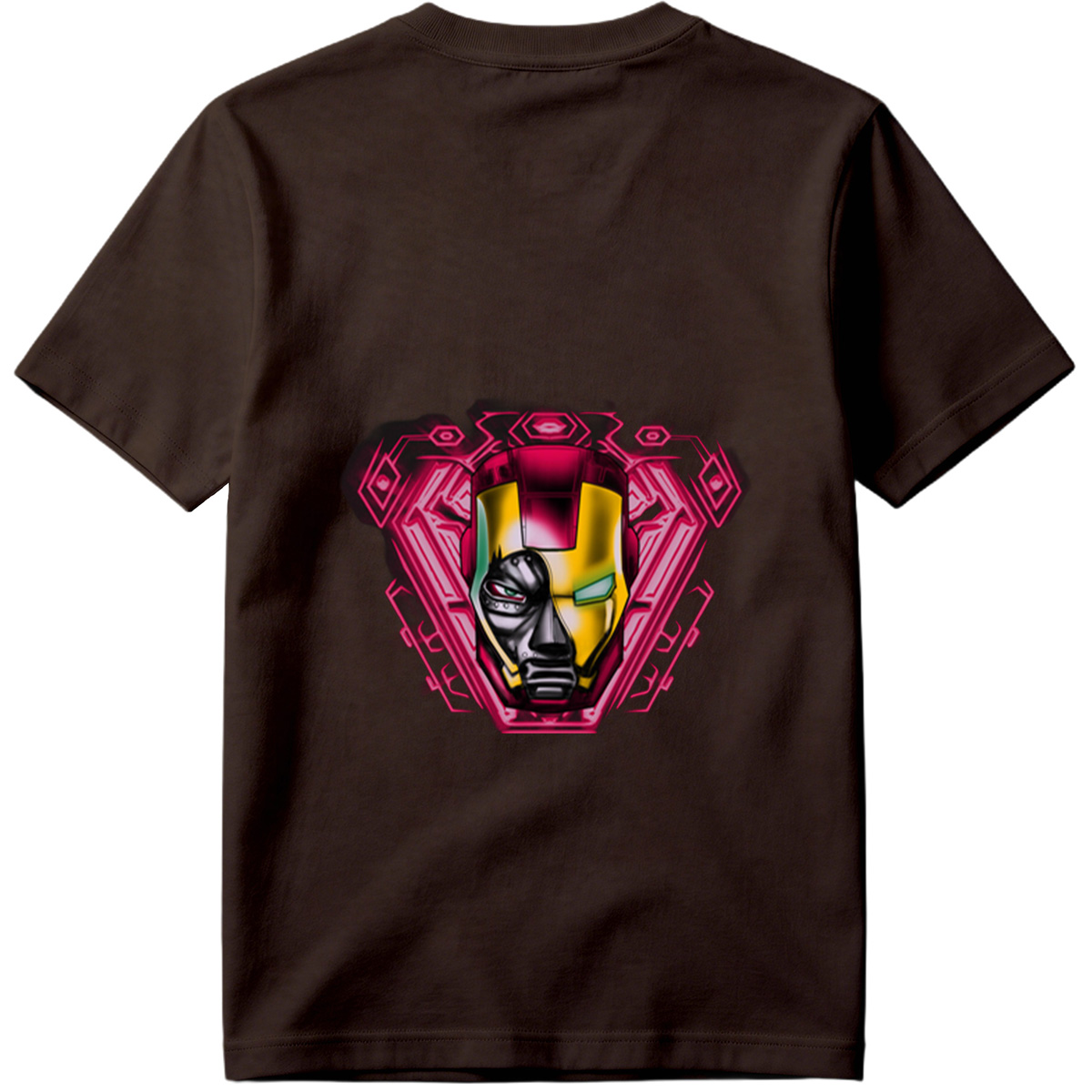 Iron Man and Black Panther Fusion Helmet Design - Tee