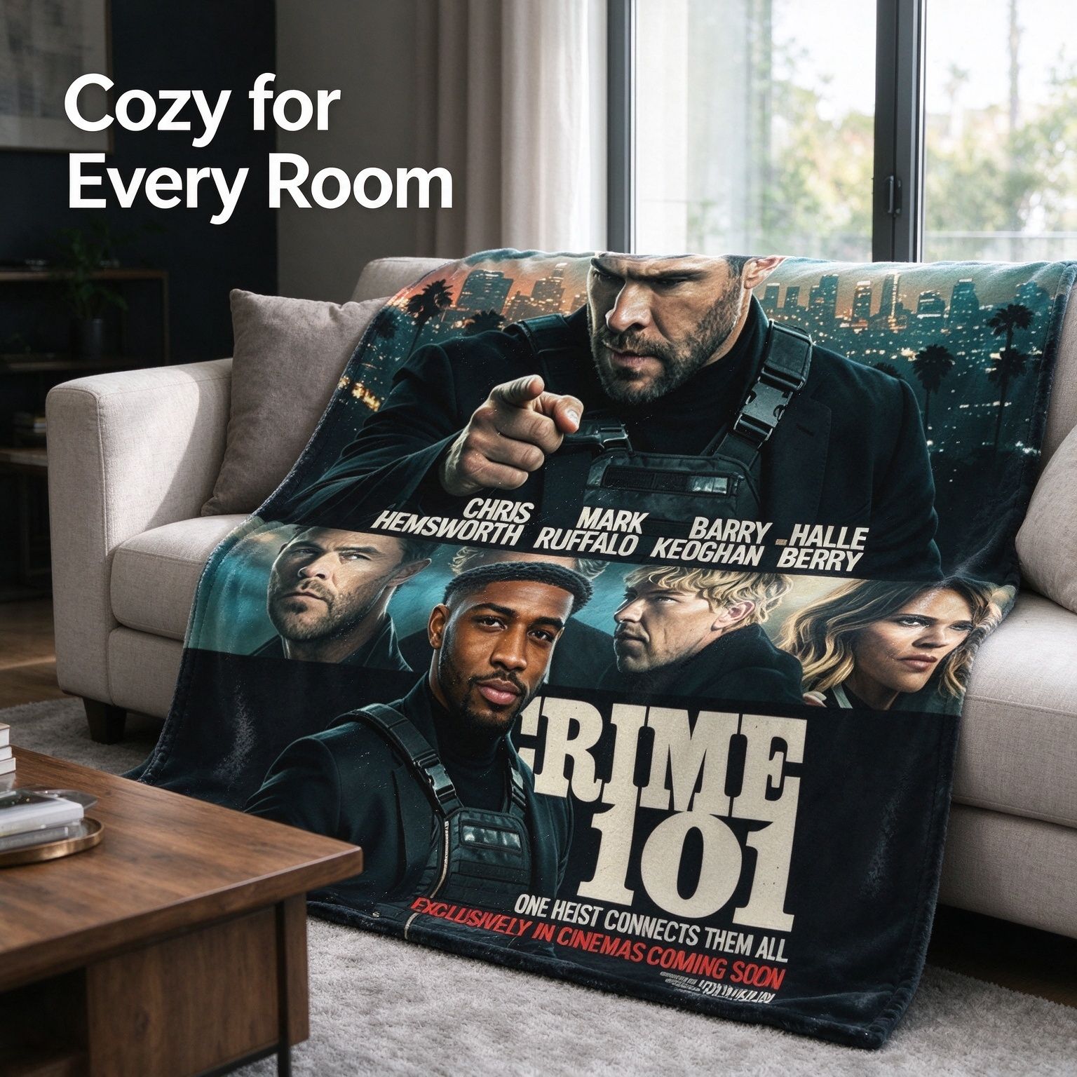 Custom Photo Face Blanket Personalized Movie Poster Graphic Flannel Throw Soft Cozy Fleece Blanket for Bed Couch and