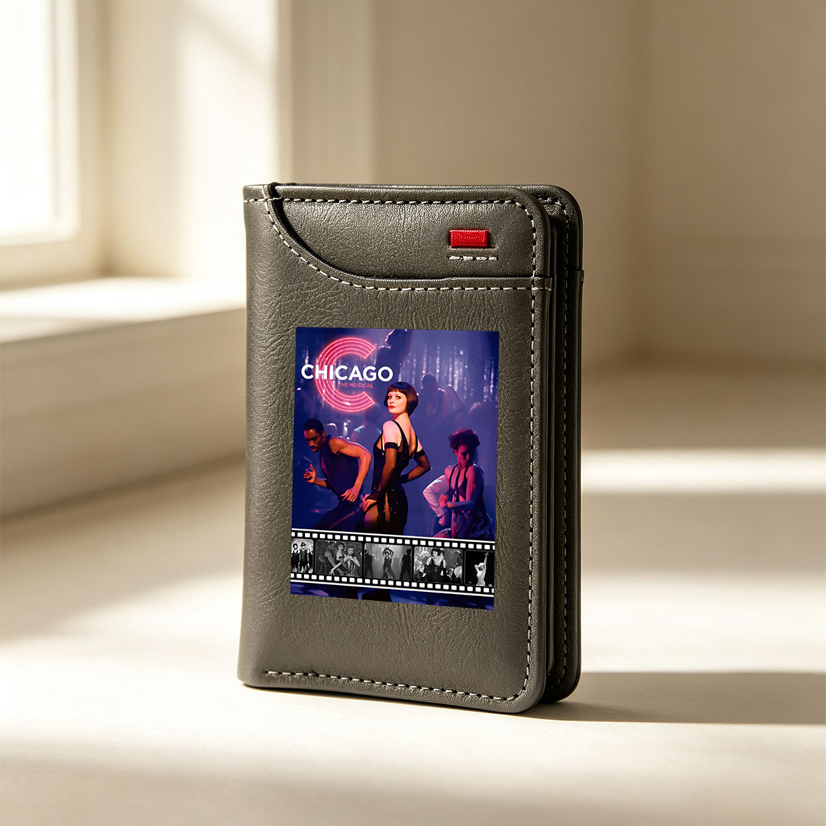 Chicago: The Musical – Velma Kelly, Billy Flynn, and Roxie Hart in a Glittering Jazz Age Drama - Vertical Style Wallet