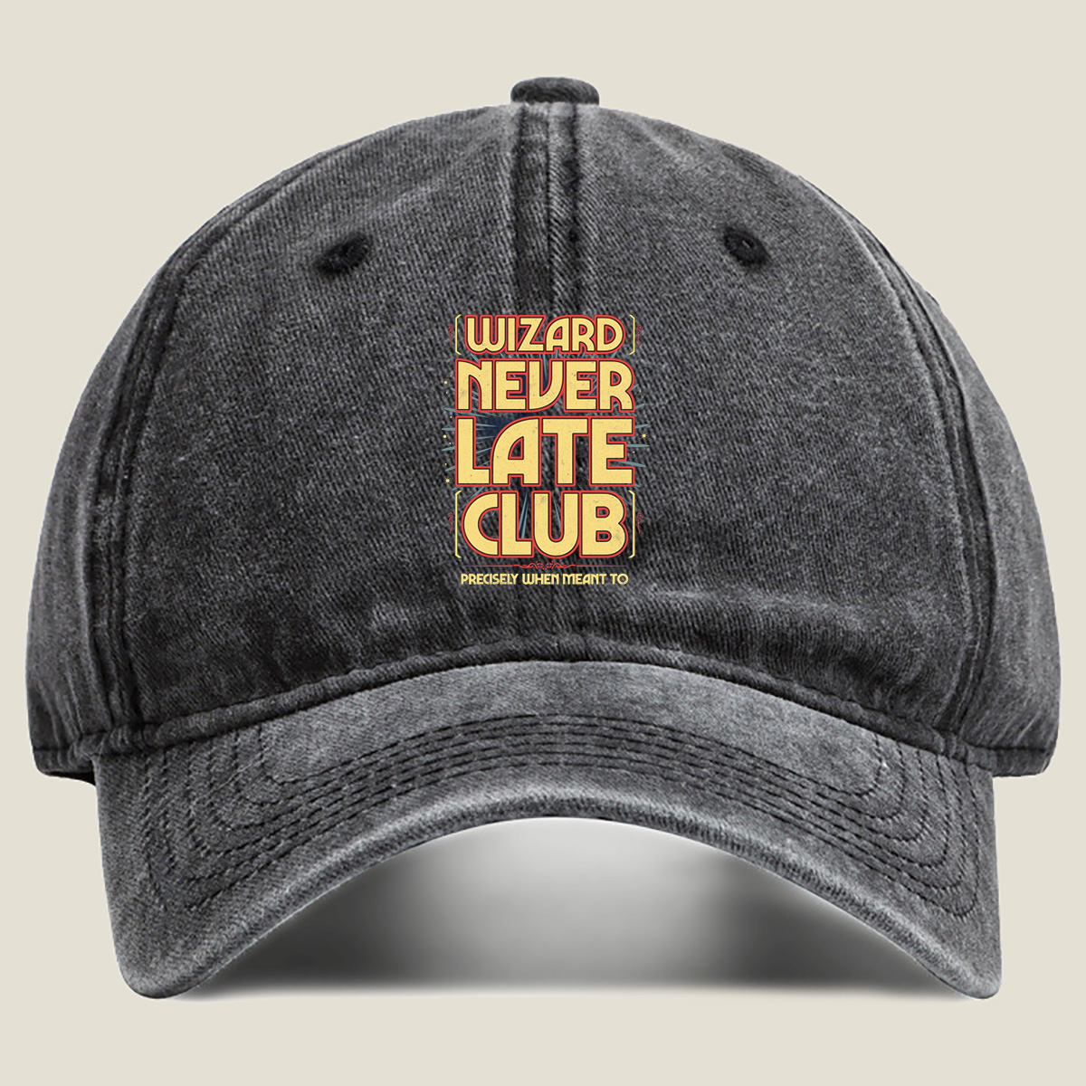 Wizard Never Late Club - Washed Denim - Baseball Cap