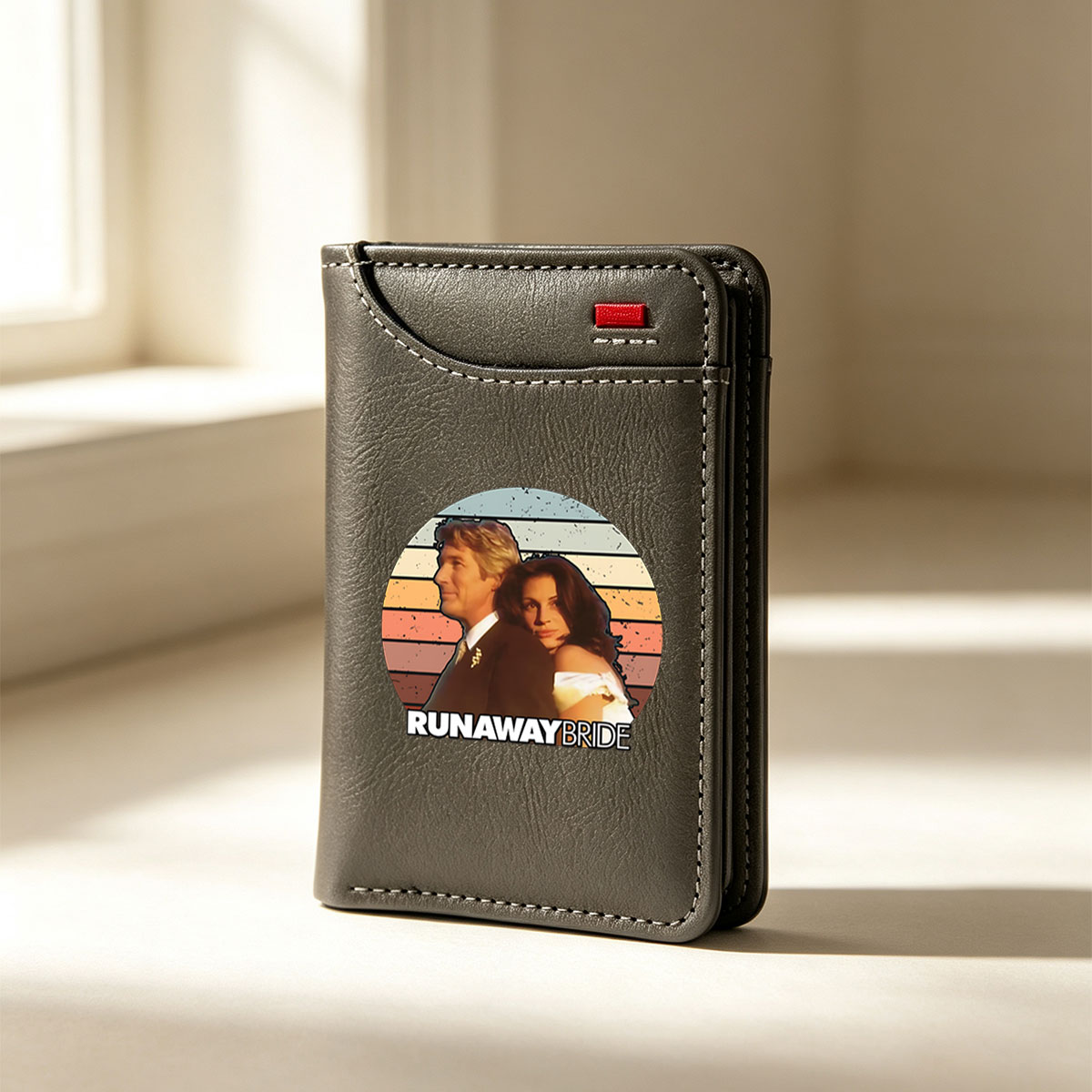 Runaway Bride: Richard Gere and Julia Roberts in Romantic Comedy Classic - Vertical Style Wallet