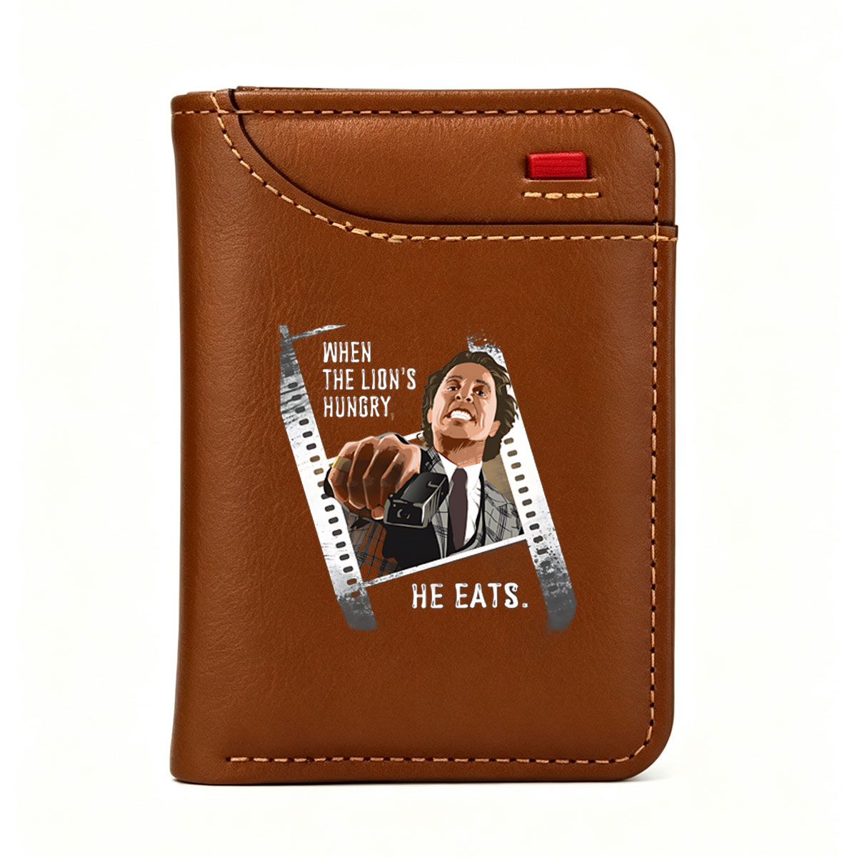 When the Lion's Hungry, He Eats – Michael Jackson in a Film Strip Frame - Vertical Style Wallet