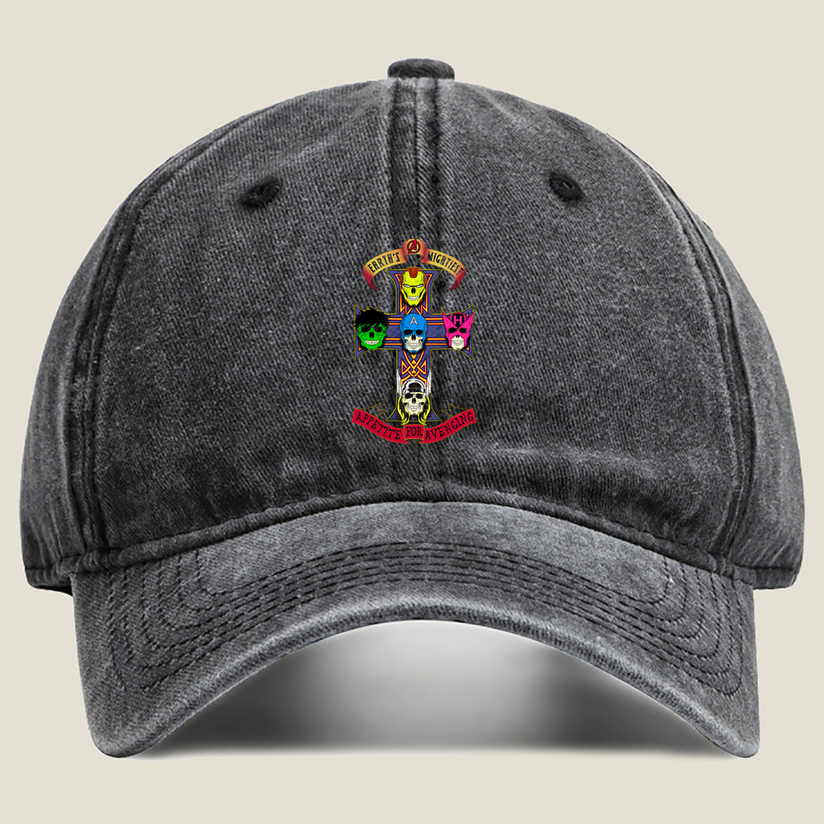 Avengers: Earth's Mightiest Appetite for Avenging - Washed Denim - Baseball Cap