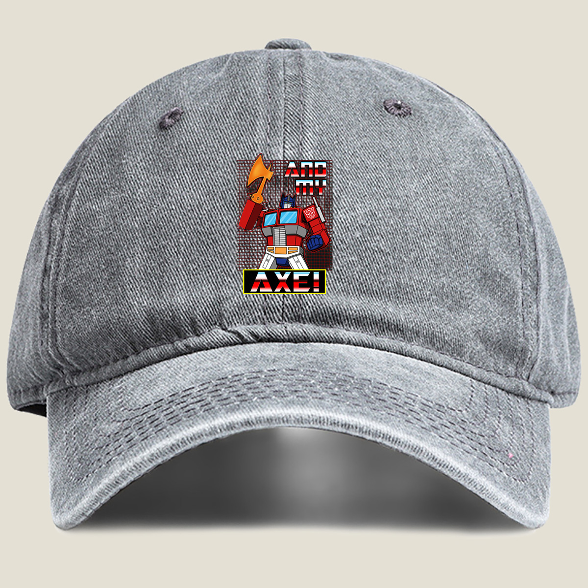 Transformers Optimus Prime Axe! - Washed Denim - Baseball Cap