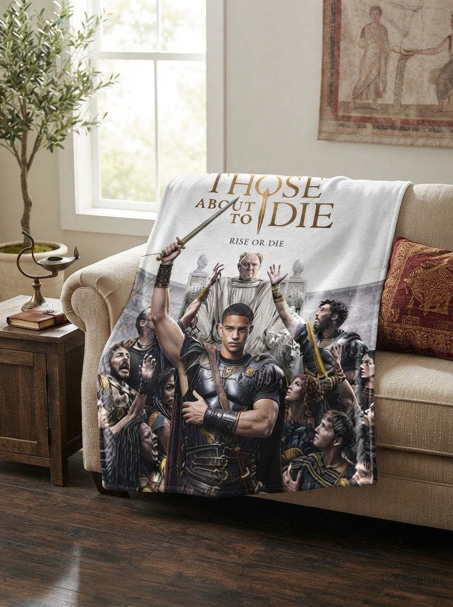Custom Photo Face Flannel Blanket Ultra Soft Anti Pilling Plush Throw Personalized Roman Gladiator Epic Drama Gift