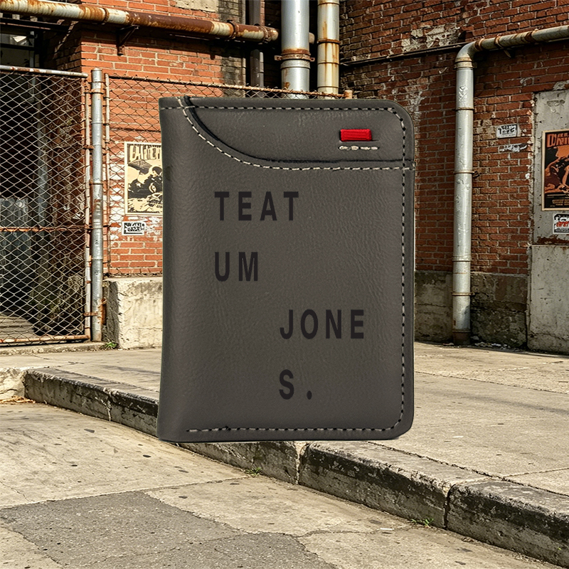 Unisex Vertical Wallet with TEATUM JONES Print Design | Compact Slim Wallet for Daily Use, Travel, and Casual Outings | Ideal for Adults Seeking Minimalist Style and Practicality