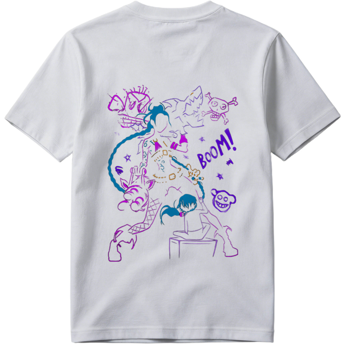 Doraemon and Friends in Neon Chaos: Boom! - Tee