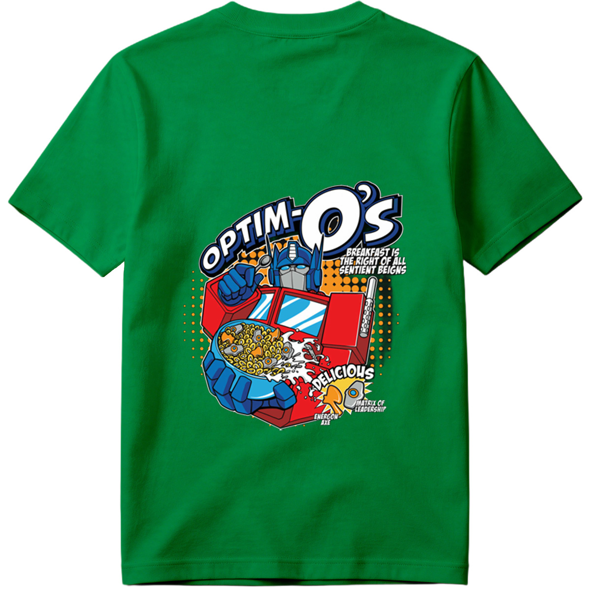 Optim-O's: Transformers Breakfast Cereal Featuring Optimus Prime - Tee
