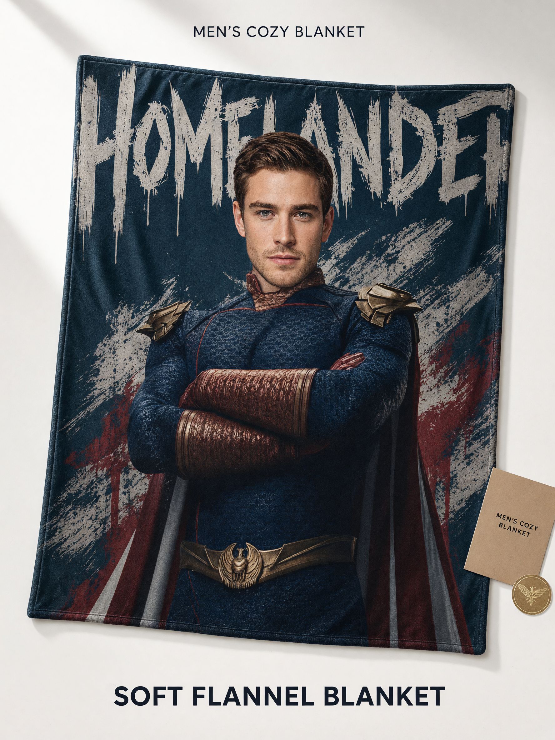 Custom Face Photo Flannel Fleece Blanket Personalized Hero Portrait Throw for Sofa Bed Cozy Novelty Gift for Him