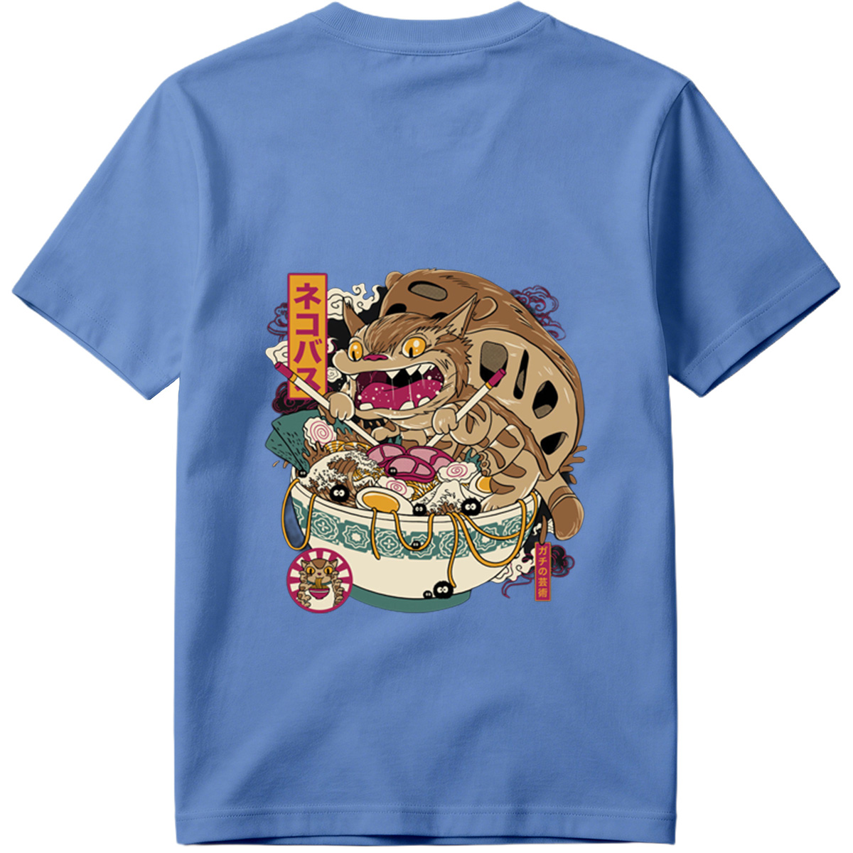 Neko Basu Ramen Cat Art - Tee