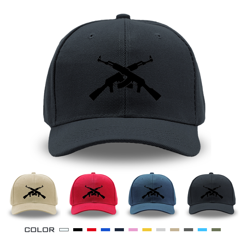 1pc New Baseball Cap with Crossed Guns Print and Bold Text Design Unisex Adjustable Hat for Outdoor Activities and Casual Wear Suitable for Adults Who Love Edgy Street Style and Fashion Statements