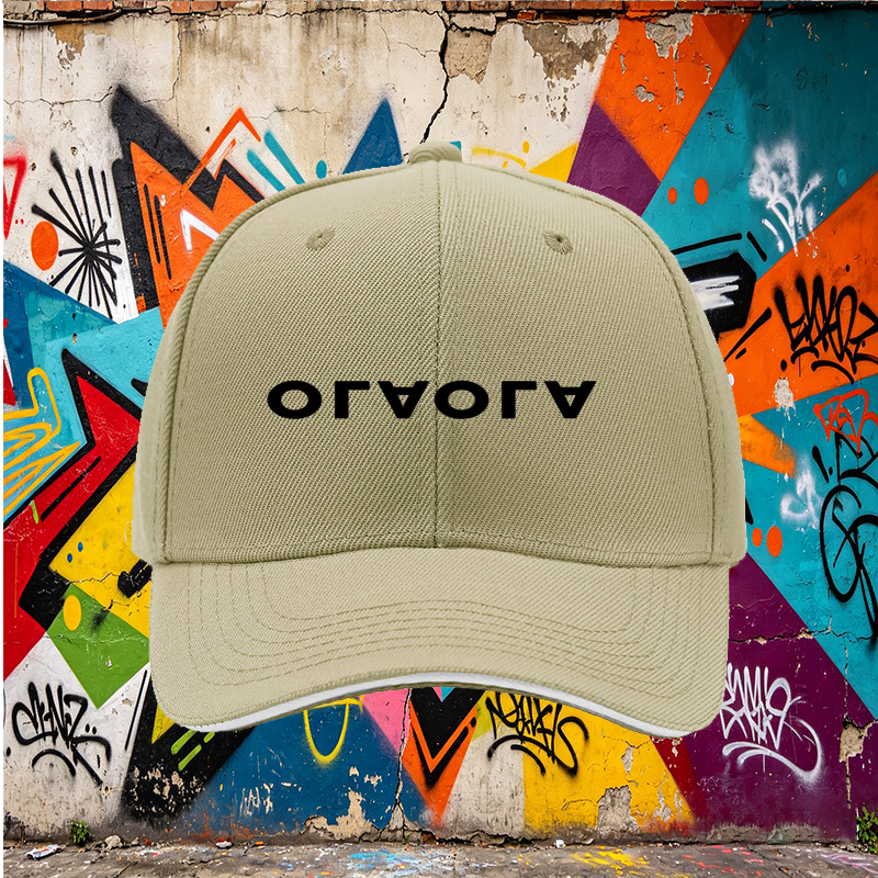 Unisex Classic Sandwich Hat with OLAOLA Logo Print - Lightweight Breathable Baseball Cap for Outdoor Activities, Perfect for Men and Women Seeking Casual Style and Sun Protection