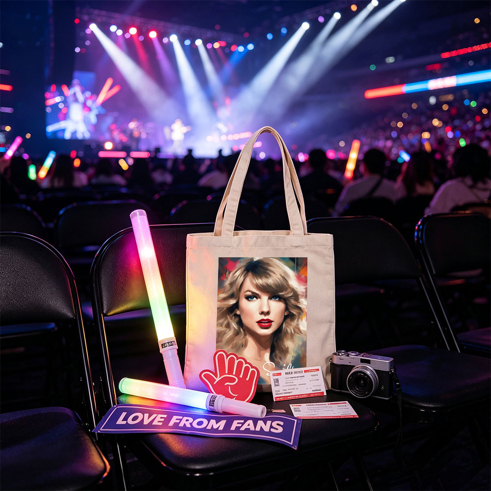 Taylor Swift Portrait Painted Style Artwork - Canvas tote bags