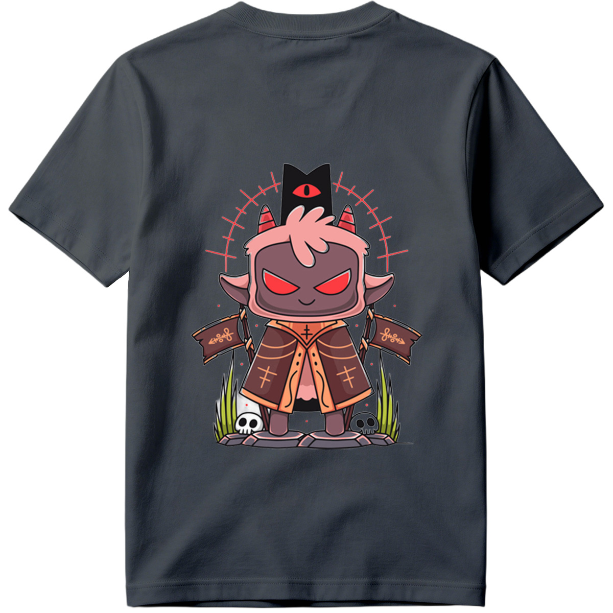 Demon King with Red Eyes and Horns - Tee