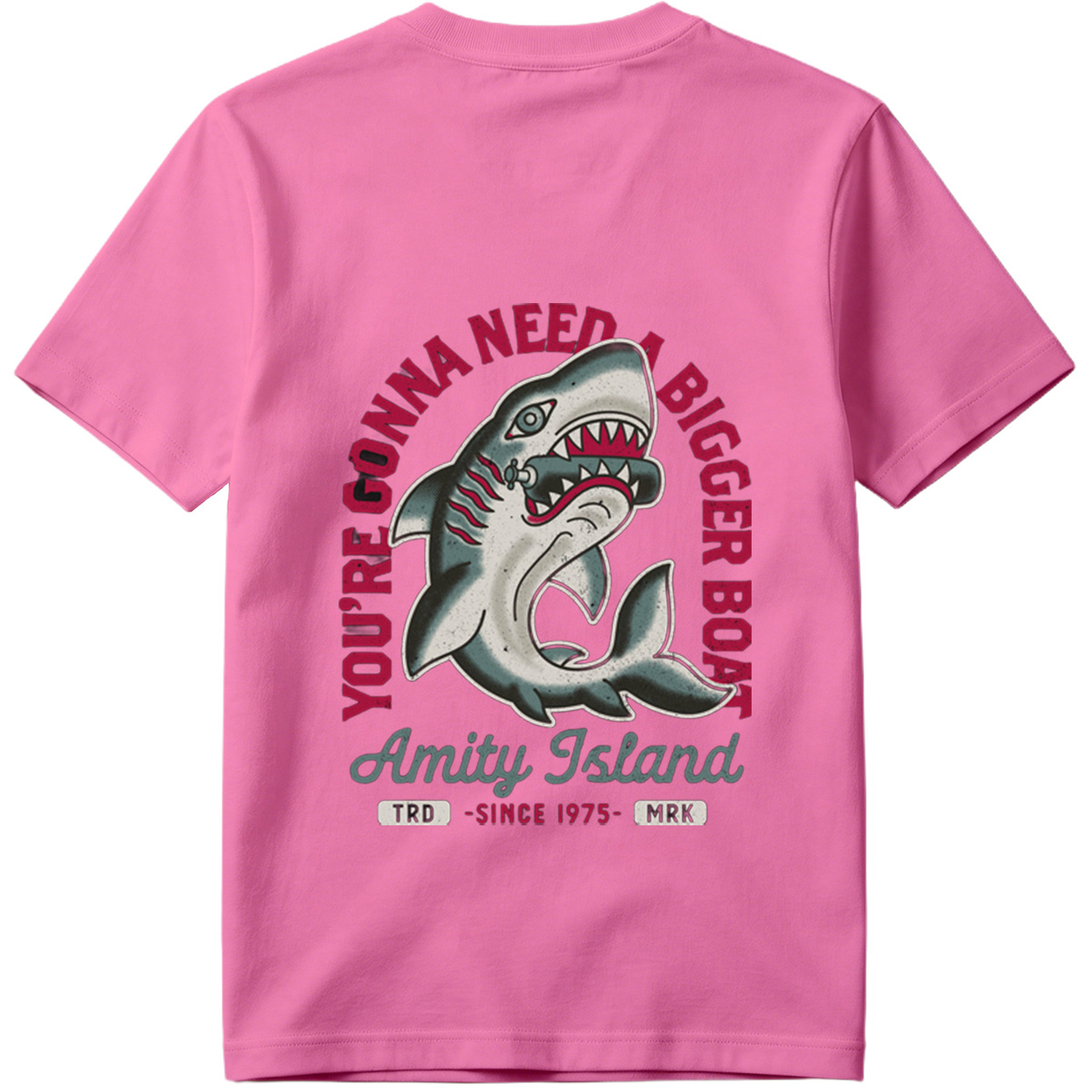 Jaws - Amity Island Shark Design - Tee