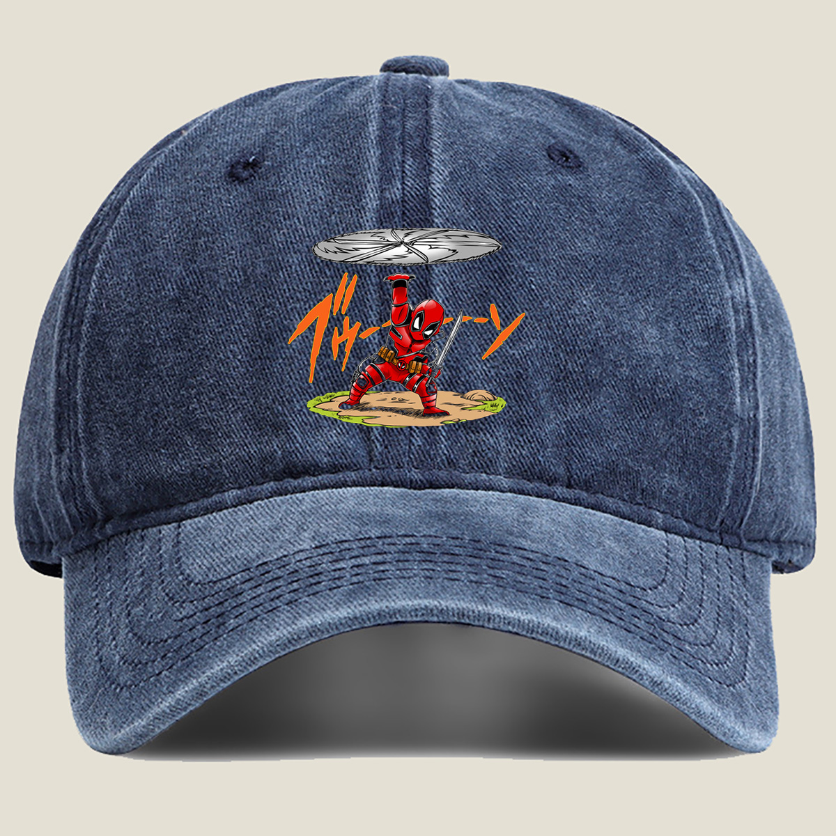 Deadpool vs. UFO - Washed Denim - Baseball Cap
