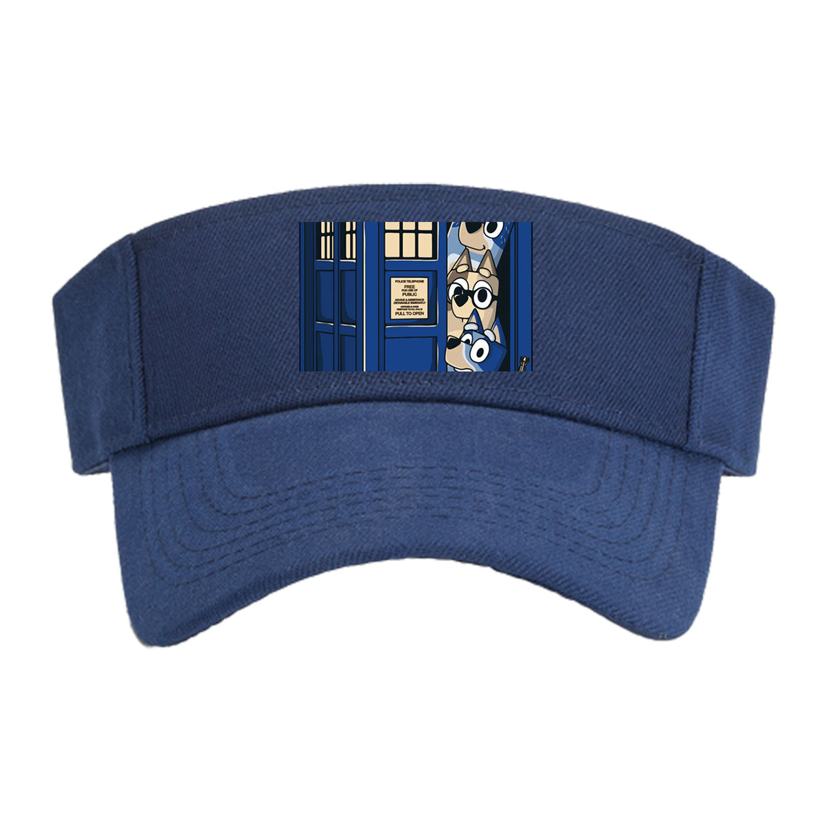 Bluey and Family in the TARDIS: A Whimsical Time Travel Adventure -  Visor cap