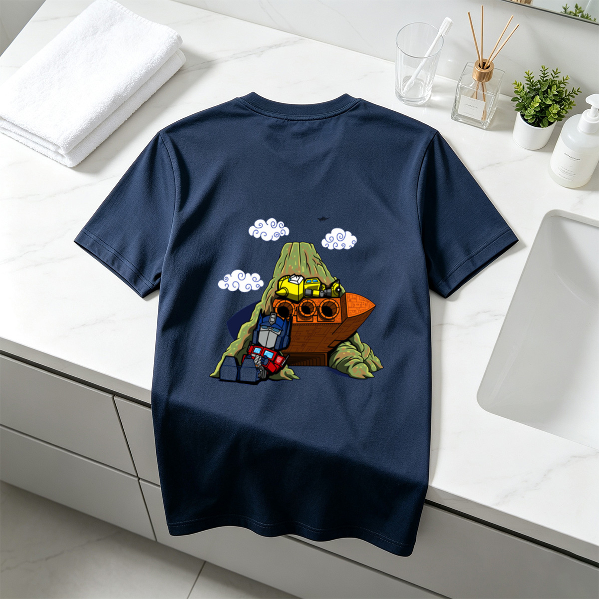 Transformers: Optimus Prime and Bumblebee at the Ark - Tee