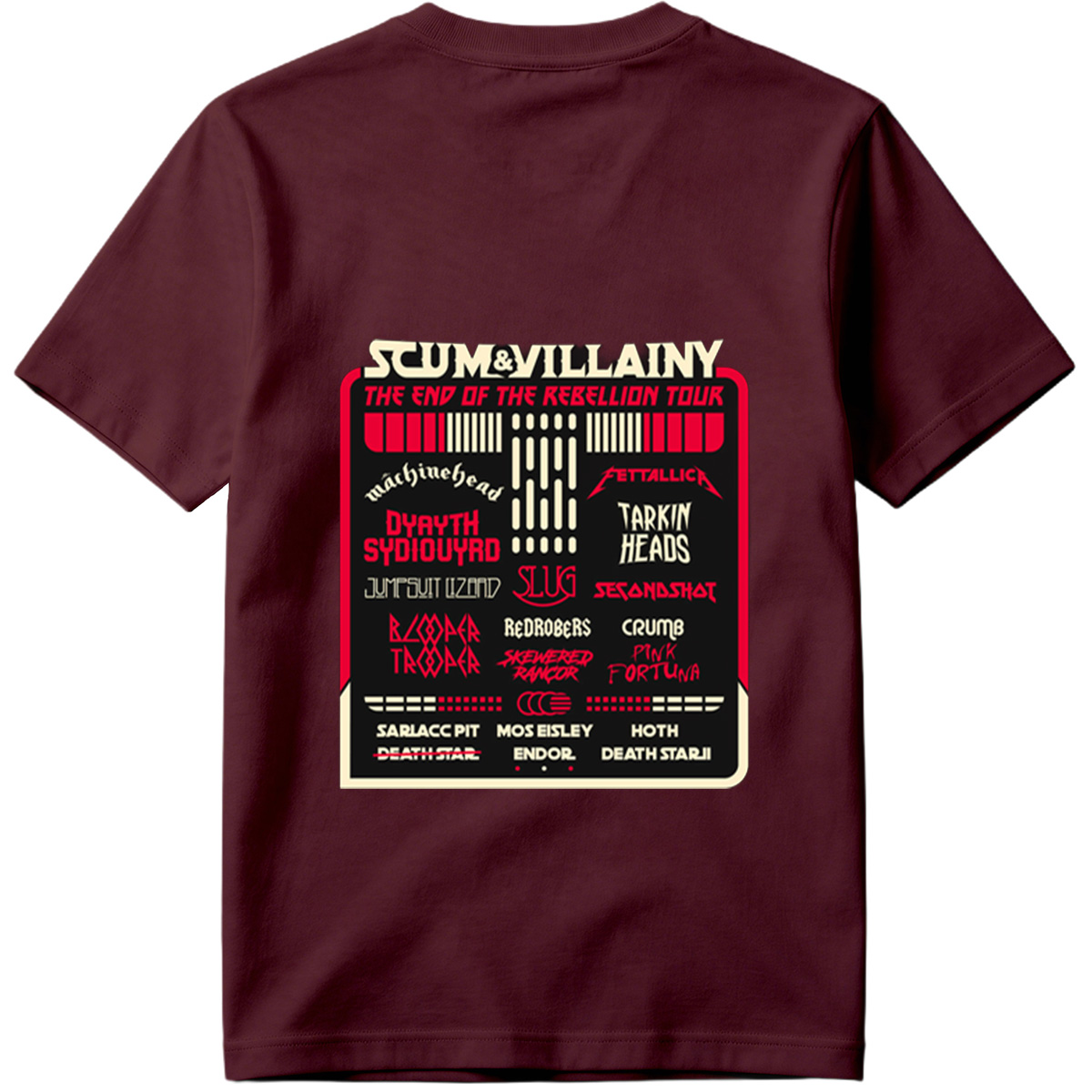 Scum & Villainy: The End of the Rebellion Tour – Star Wars Inspired Band Lineup - Tee