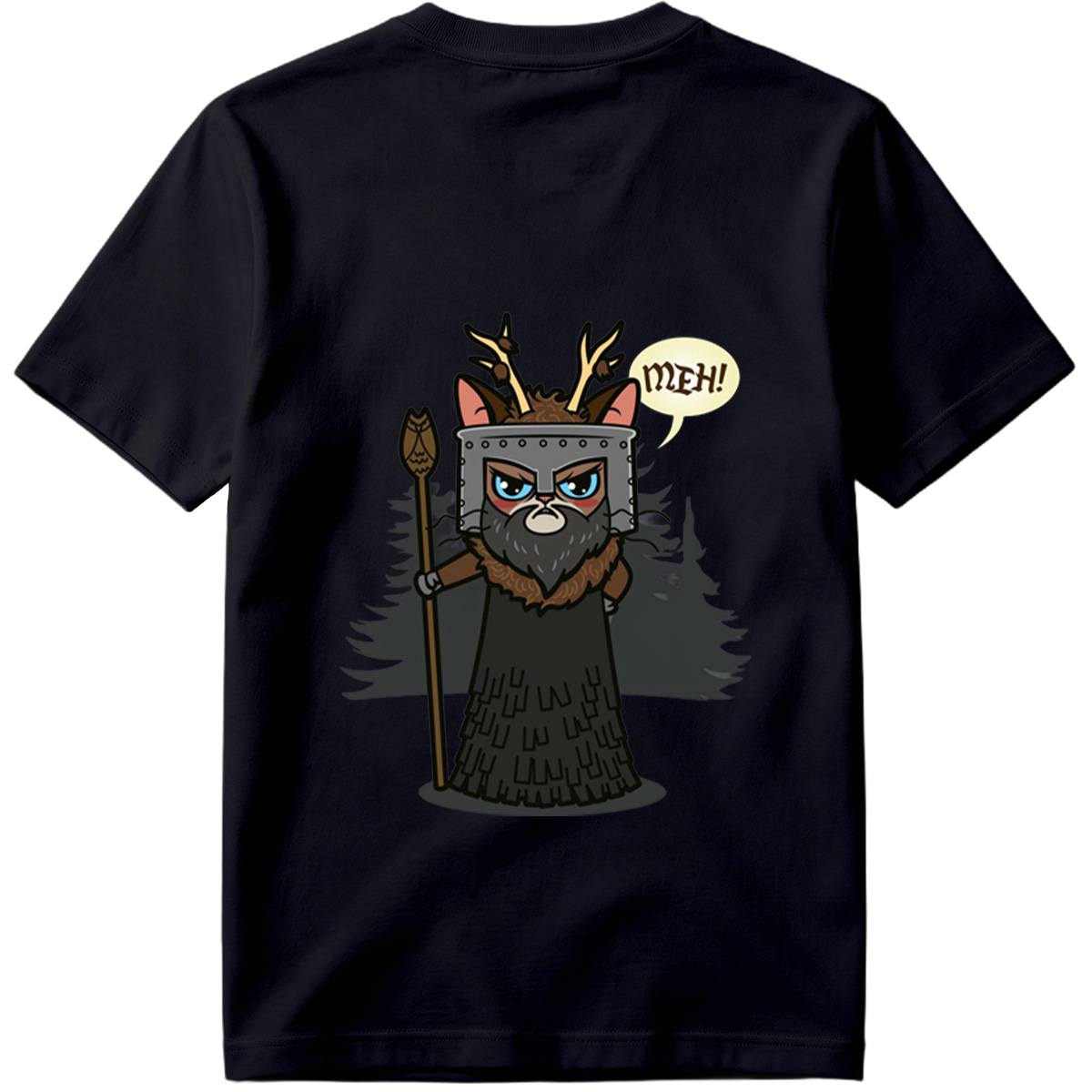 Cat Warrior with Antlers and Spear: 