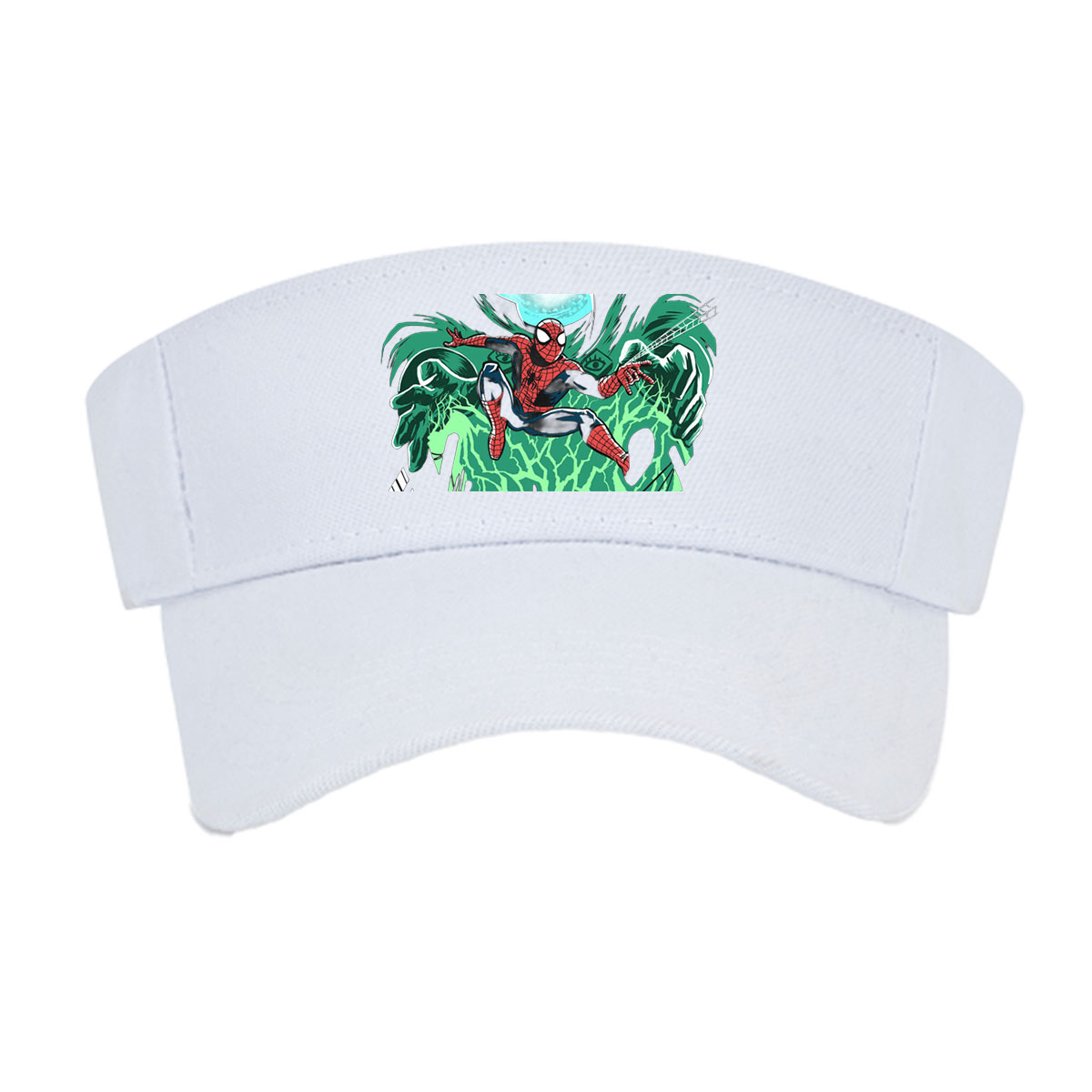 Spider-Man Swings Through the City Under a Glowing Moon -  Visor cap