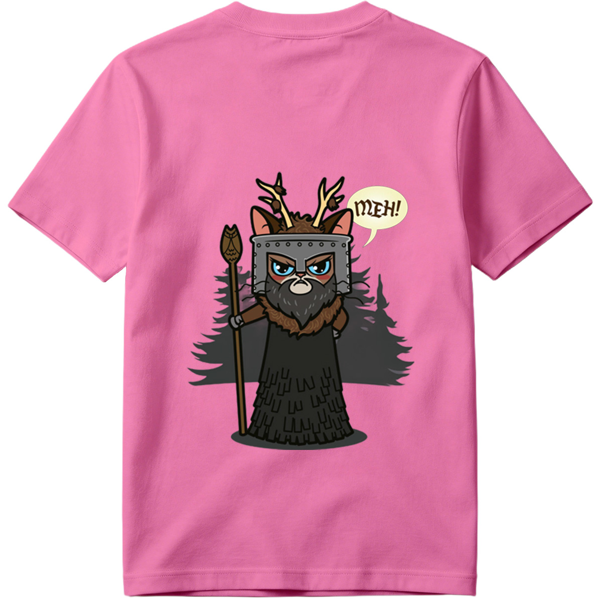 Cat Warrior with Antlers and Spear: 