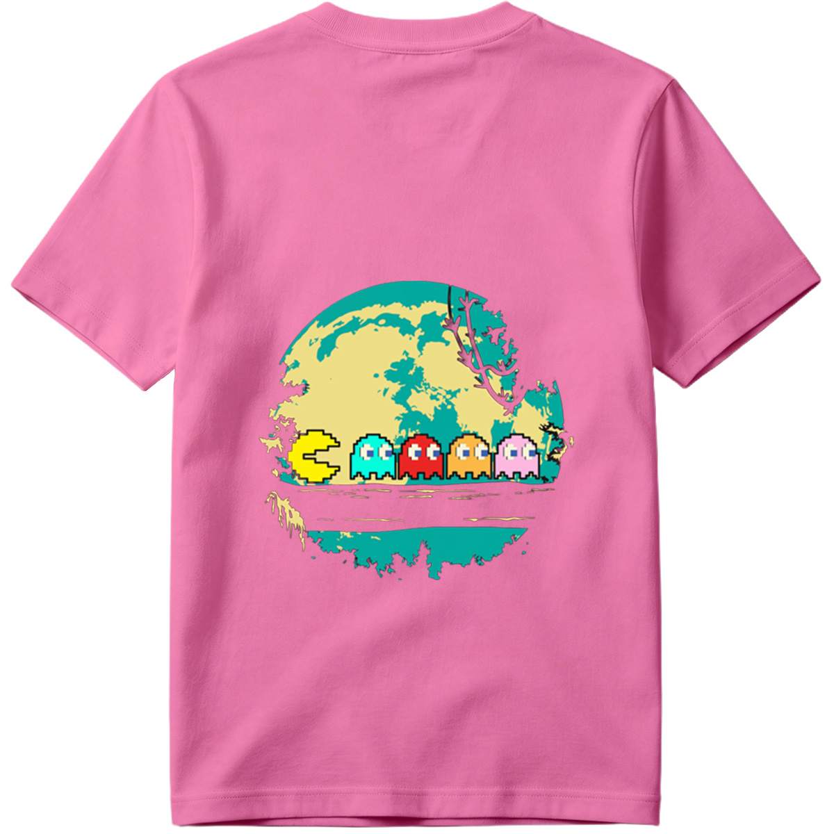 Pac-Man and Ghosts Under the Moon - Tee