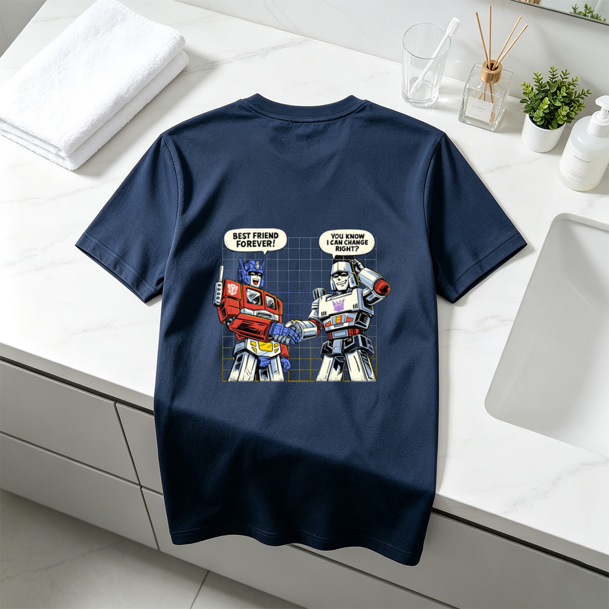 Transformers: Optimus Prime and Megatron Best Friends Forever - Tee