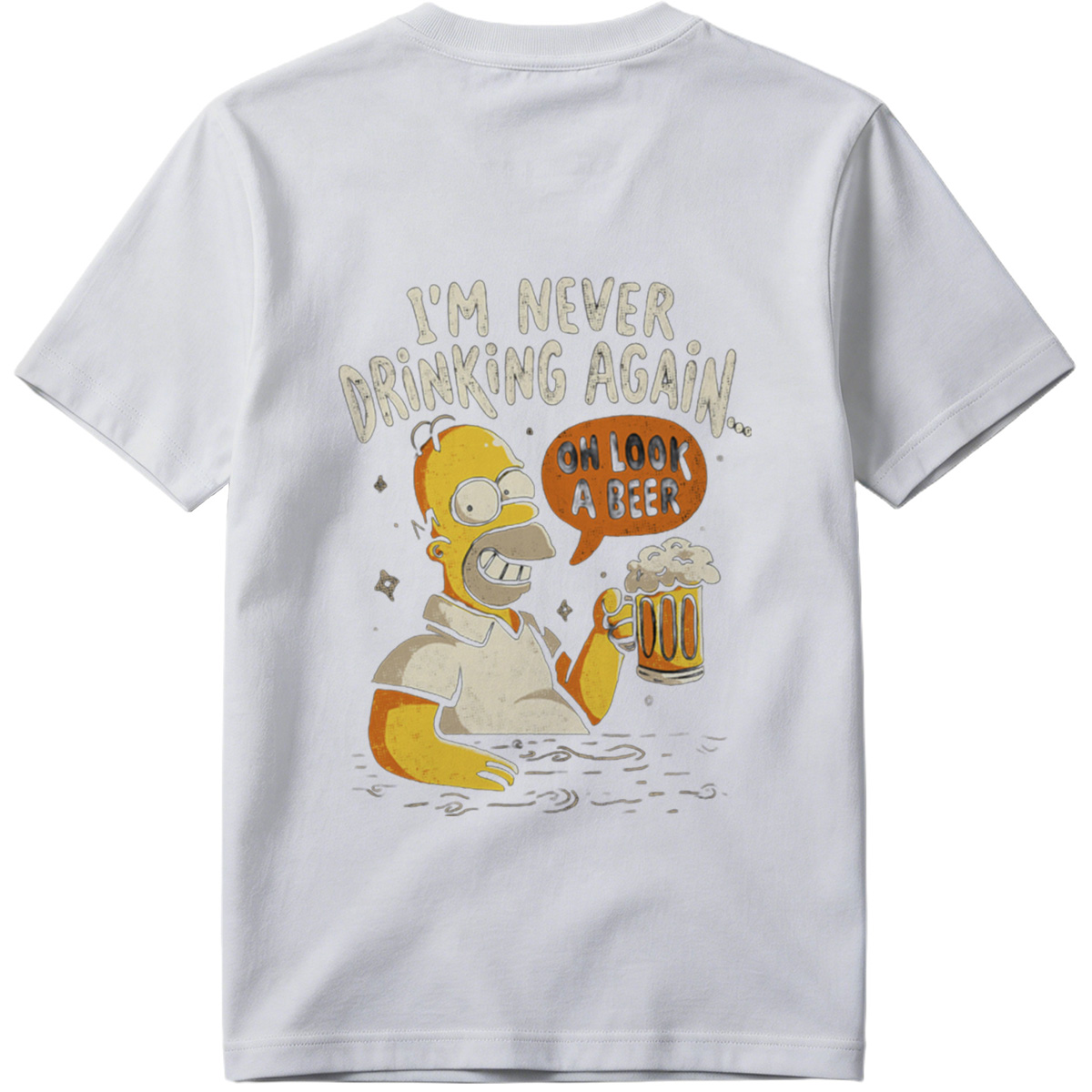 Homer Simpson I'm Never Drinking Again - Tee