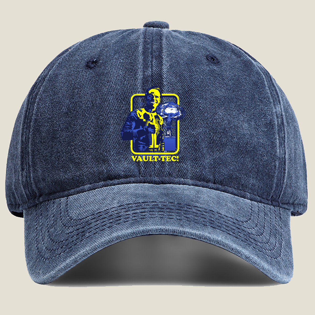 Vault-Tec! Fallout Character Art - Washed Denim - Baseball Cap