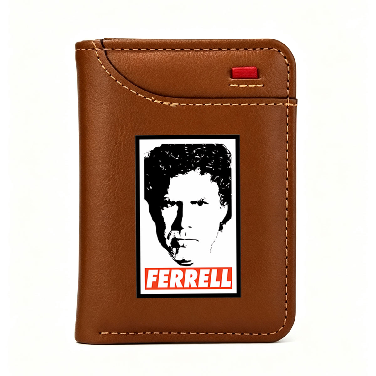 Ferrell: A Bold Black-and-White Portrait of the Actor - Vertical Style Wallet