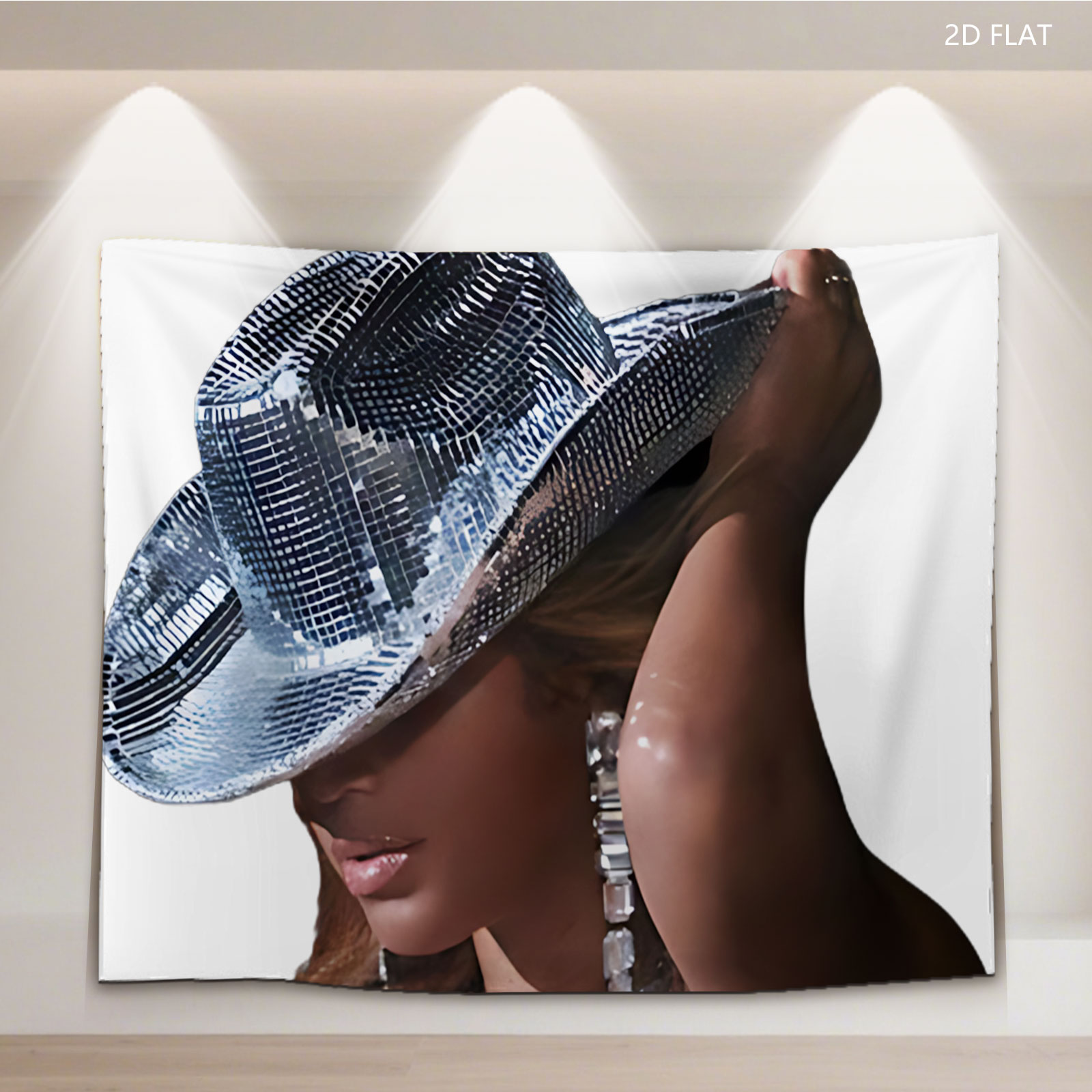 Beyoncé in Sparkling Cowboy Hat and Glittering Outfit - Tapestry