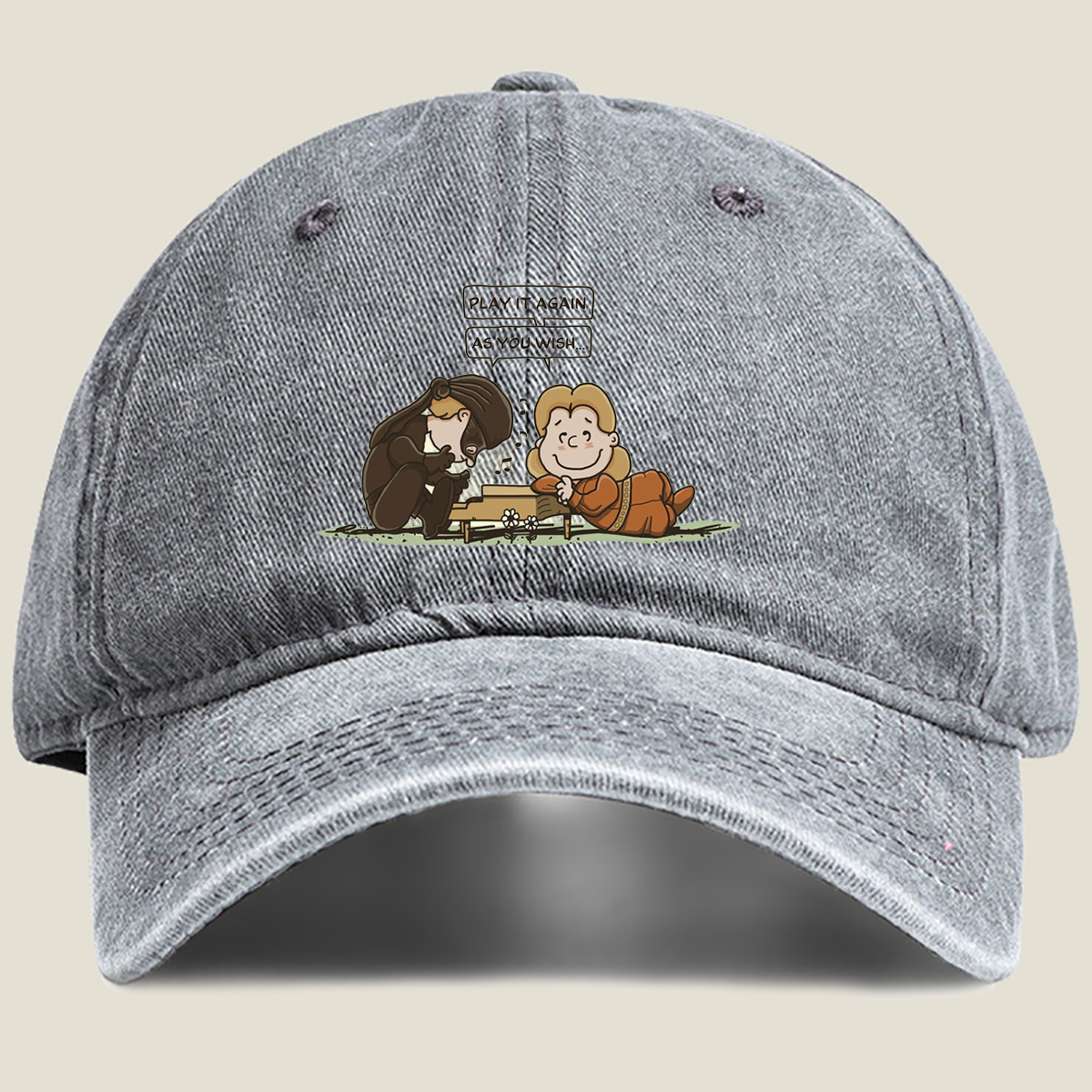 Piano Lessons with a Monkey and a Boy - Washed Denim - Baseball Cap
