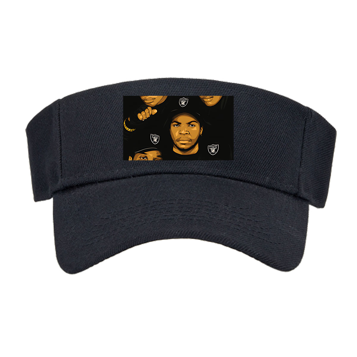 N.W.A. Members in Compton Style: Ice Cube, Dr. Dre, Eazy-E, MC Ren, DJ Yella -  Visor cap