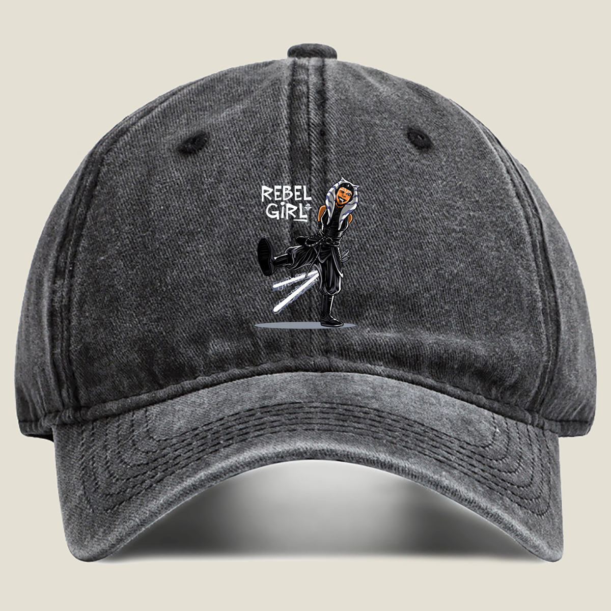 Rebel Girl: Ahsoka Tano in Action - Washed Denim - Baseball Cap