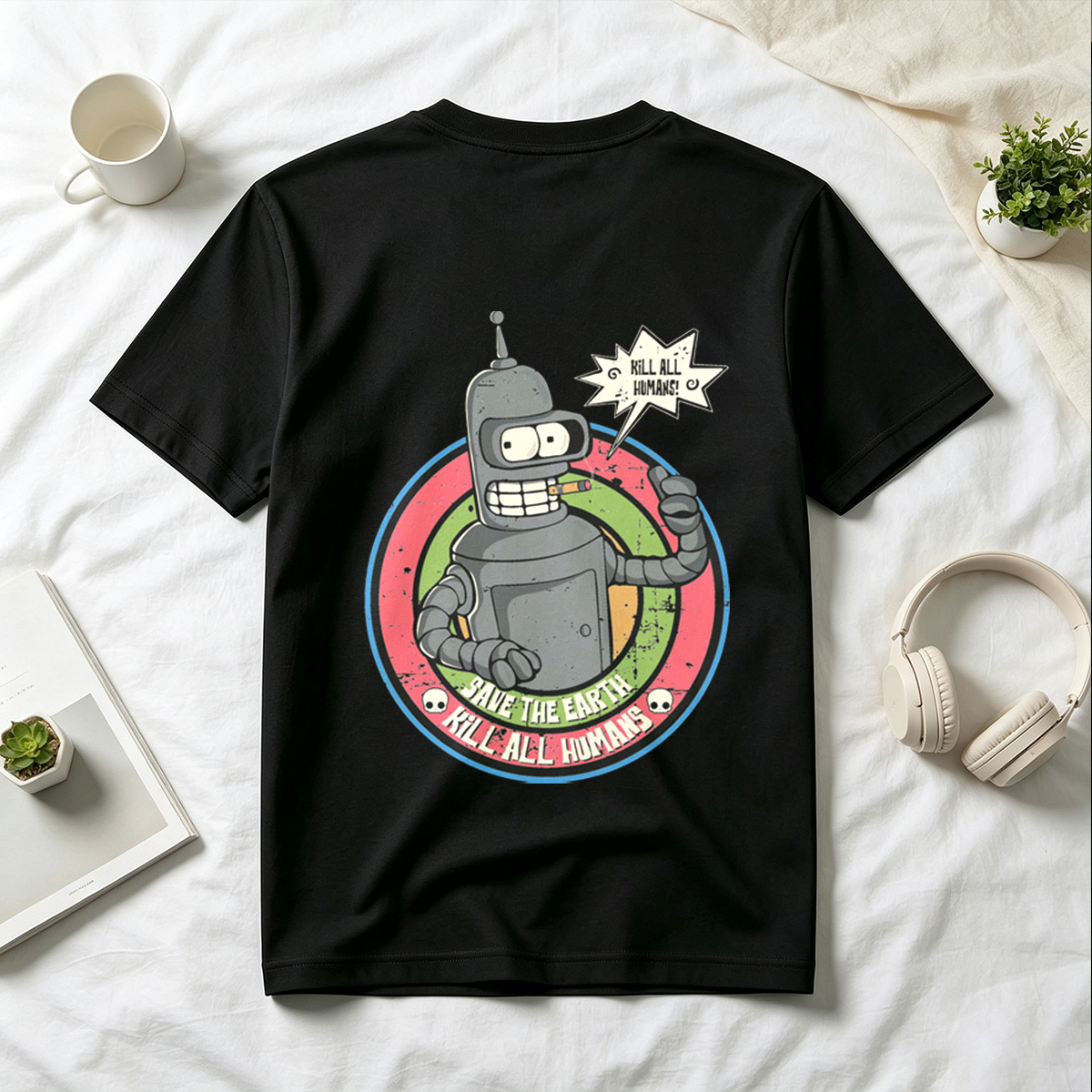 Futurama Bender: Save the Earth, Kill All Humans - Tee