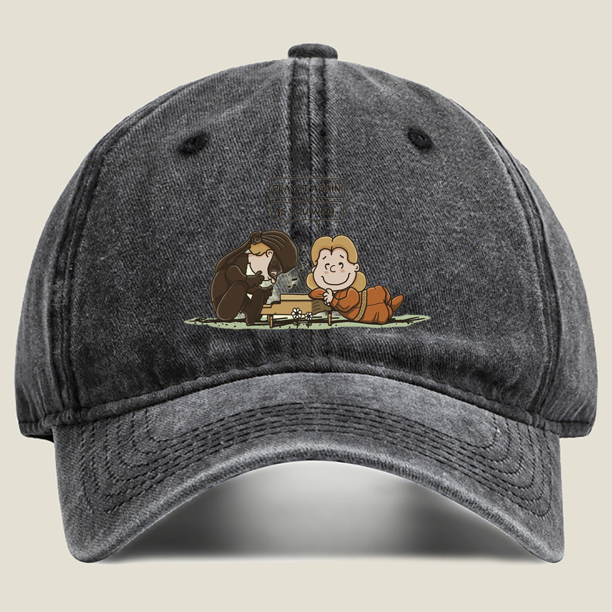 Piano Lessons with a Monkey and a Boy - Washed Denim - Baseball Cap