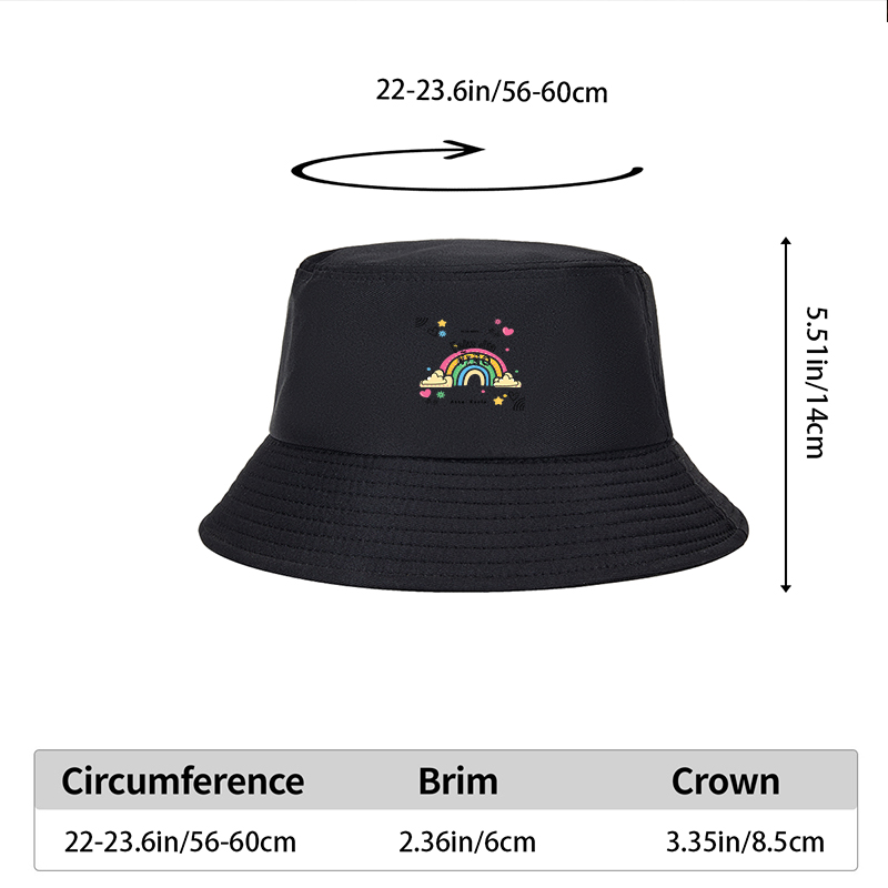 Unisex Bucket Hat with Rainbow and 