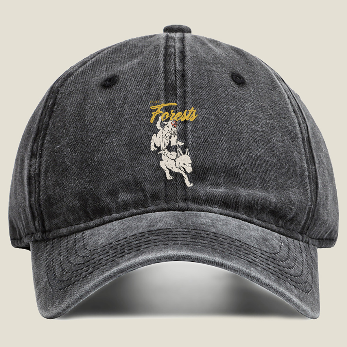 Protect Forests: Wild Ones Never Die - Washed Denim - Baseball Cap