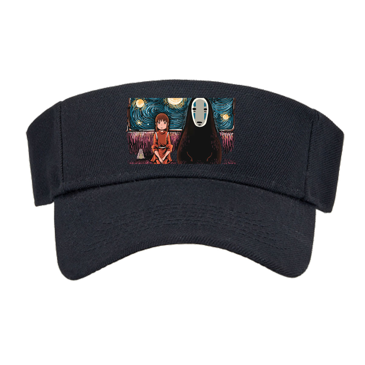 Chihiro and No-Face in a Starry Night Setting -  Visor cap