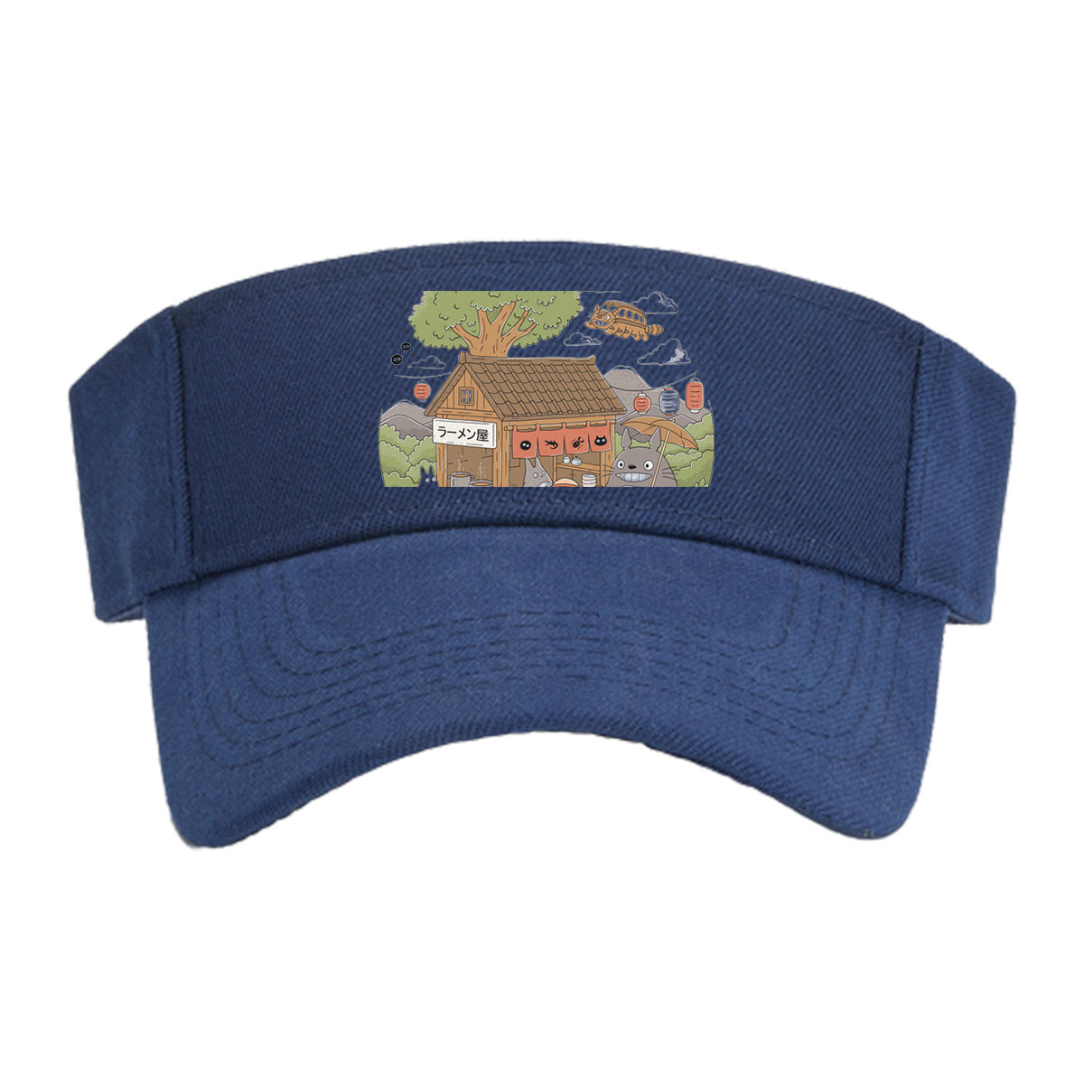 Totoro and Neighbor Enjoy Ramen at a Cozy Stall -  Visor cap