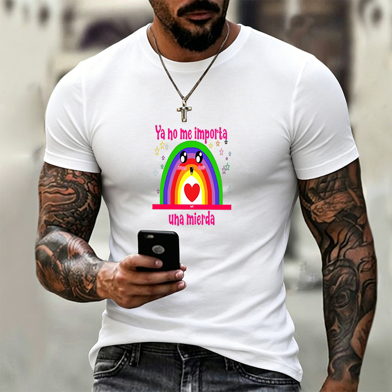 Unisex Classic T-Shirt Featuring Rainbow with Heart and 