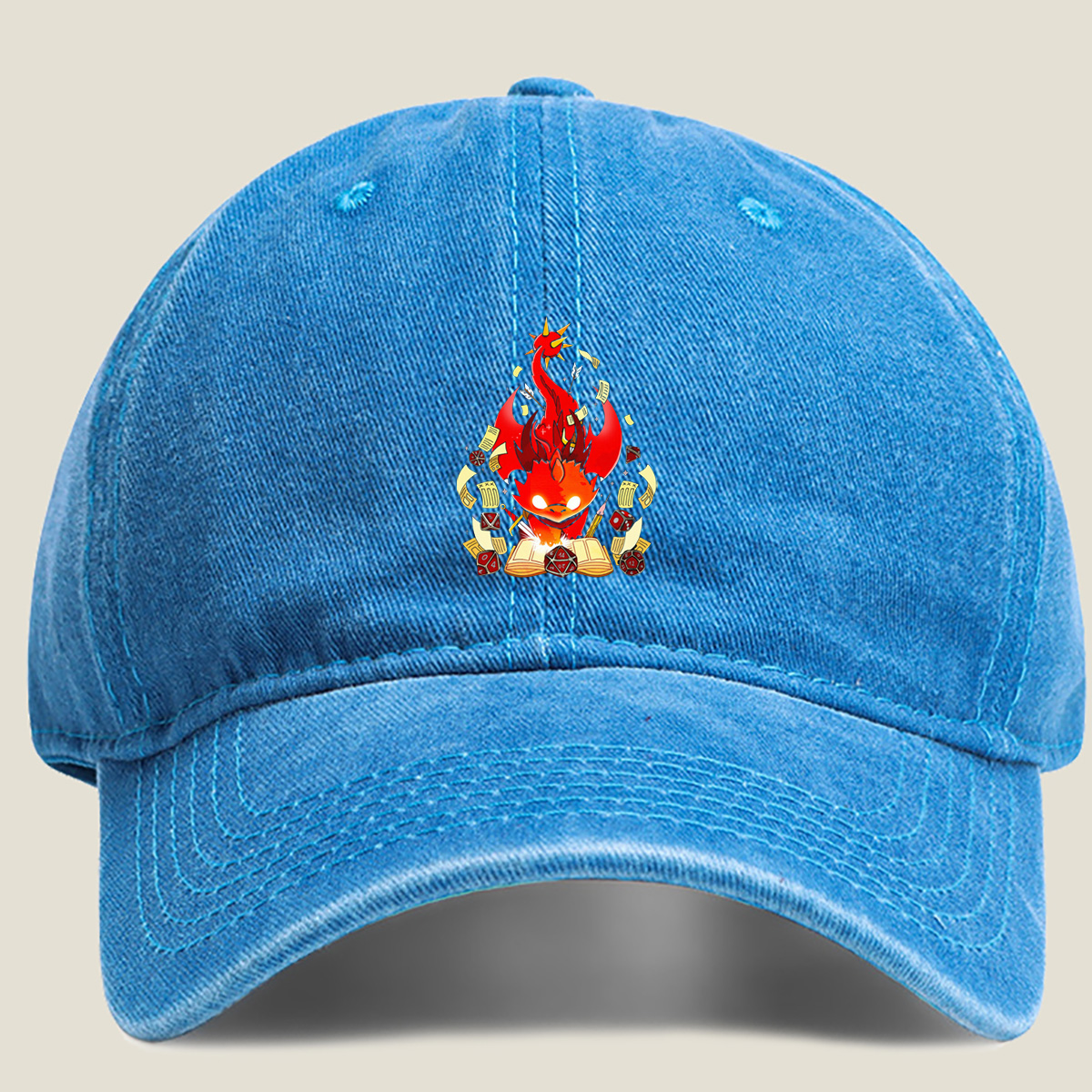 Dragonborn D&D Adventure - Washed Denim - Baseball Cap