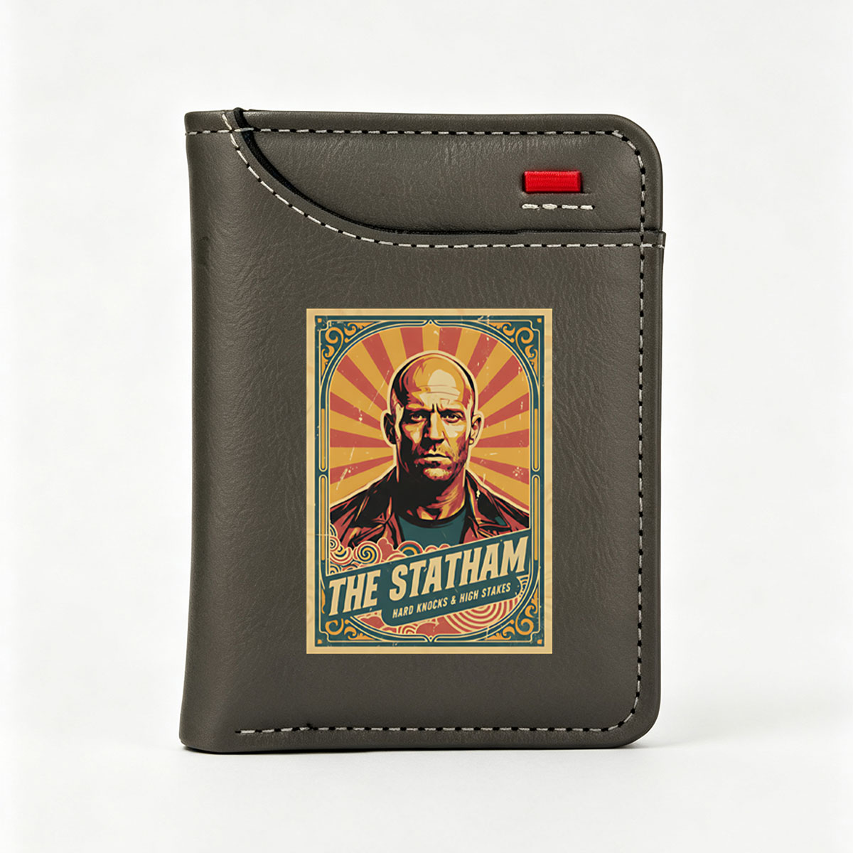 The Statham: Hard Knocks & High Stakes - Jason Statham Action Poster - Vertical Style Wallet