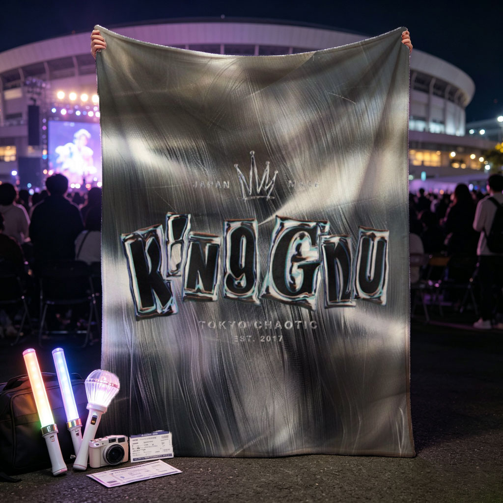 King Gnu Live Performance on Metallic Background with Dynamic Lighting Effects - Blankets
