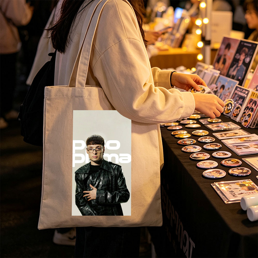 Polo G in a Bold Leather Look – Fashion Portrait with Statement Glasses - Canvas tote bags
