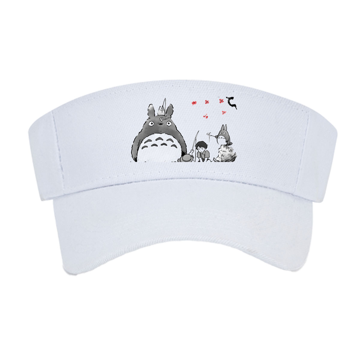 Totoro, Mei, and Satsuki Fishing Under Cherry Blossoms -  Visor cap